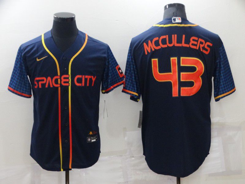 Men Houston Astros #43 Mccullers Blue City Edition Game Nike 2022 MLB Jerseys